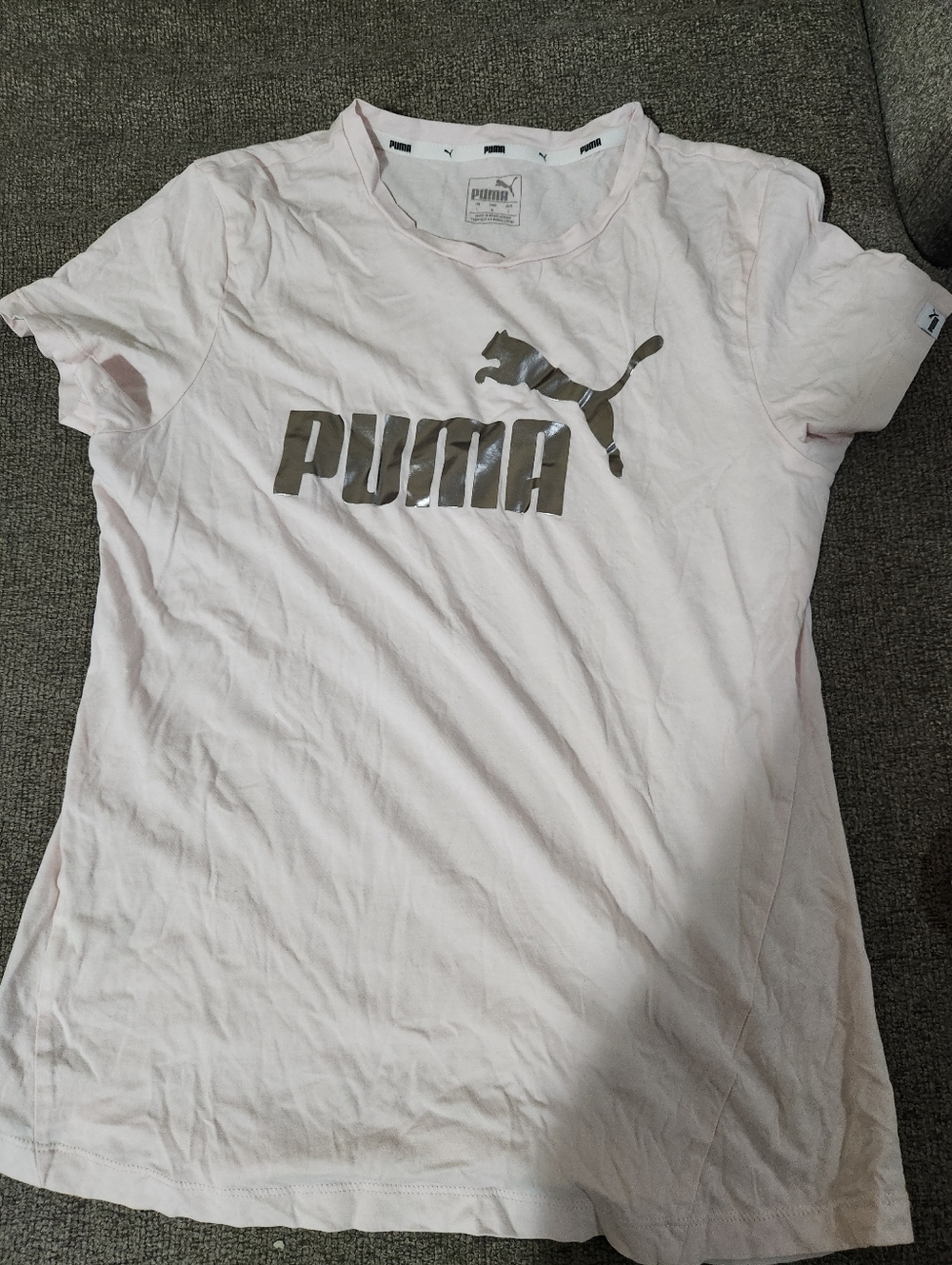 PUMA Pink Logo Tee + Hot Pink Joggers
